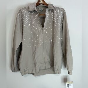 TEDDI NWT Vintage Women's Tan Jacket with White embroidered accents size medium